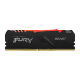 Kingston Fury Beast RGB 16GB (2x8GB) 3200MHz DDR4 CL16 Desktop Memory Kit of 2 KF432C16BBAK2/16