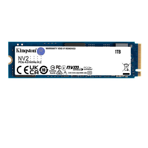 Kingston NV2 1TB M.2 2280 NVMe, PCIe 4.0 Gen 4x4, Up to 3500 MB/s Internal SSD SNV2S/1000G
