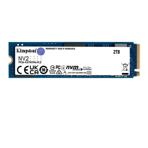 Kingston NV2 2TB M.2 2280 NVMe, PCIe 4.0 Gen 4x4, Up to 3500 MB/s Internal SSD SNV2S/2000G