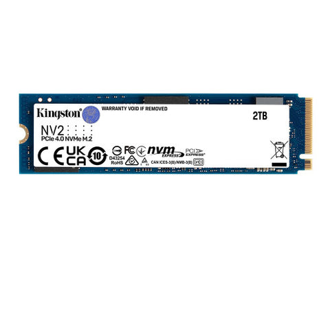 Kingston NV2 2TB M.2 2280 NVMe, PCIe 4.0 Gen 4x4, Up to 3500 MB/s Internal SSD SNV2S/2000G