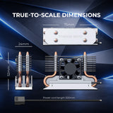 Titanium Micro TMHSFM3 NITRO M.2 Dual Cooler Heatsink with 30mm PWM Fan