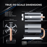 Titanium Micro Nitro Flex M.2 SSD M.2 2280 SSD Rocket Heatsink Built-in 30mm PWM Cooling Fan TMHSFM9NITROFLEX