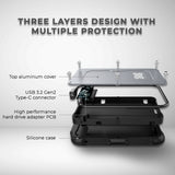 Titanium One Portable External SSD 500GB USB 3.2 Gen 2 IP66 Water/Dust/Shock Proof for PC Laptop Mac Android Game Console