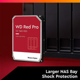 WD 20TB WD Red Pro NAS Internal Hard Drive HDD - 7200 RPM, SATA 6 Gb/s, CMR, 512 MB Cache, 3.5" WD201KFGX