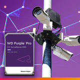 WD 22TB WD Purple Pro Surveillance Internal Hard Drive HDD - SATA 6 Gb/s, 512 MB Cache, 3.5" WD221PURP