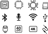 OKdo RS114SE-D4W2P1 ROCK 4 Model SE 4GB Single Board Computer Rockchip RK3399-T Arm Cortex-A72
