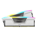 Corsair CMH32GX5M2E6000C36W VENGEANCE RGB DDR5 RAM 32GB (2x16GB) 6000MHz CL36 Intel XMP Desktop Computer Memory -White