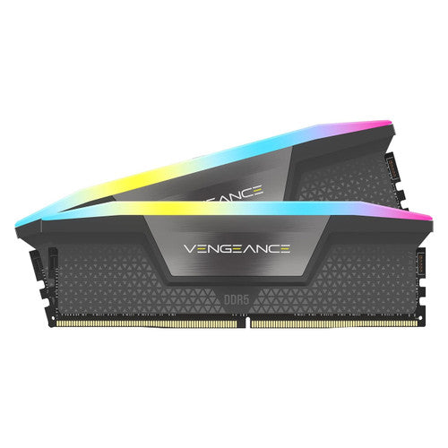Corsair CMH64GX5M2B6000Z40 VENGEANCE RGB DDR5 64GB (2x32GB) DDR5 6000MHz CL40 AMD Intel XMP iCUE  Computer Memory - Grey