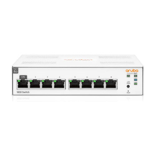 HPE Networking Instant On 1830 8-Port Gb Smart Switch | Fanless | US Cord | JL810A#ABA