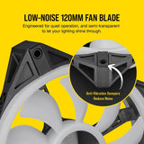 Corsair QL Series, Ql120 RGB, 120mm RGB LED Fan, 3 Pack Compatible with Desktop (Black) CO-9050098-WW