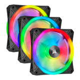 Corsair QL Series, Ql120 RGB, 120mm RGB LED Fan, 3 Pack Compatible with Desktop (Black) CO-9050098-WW