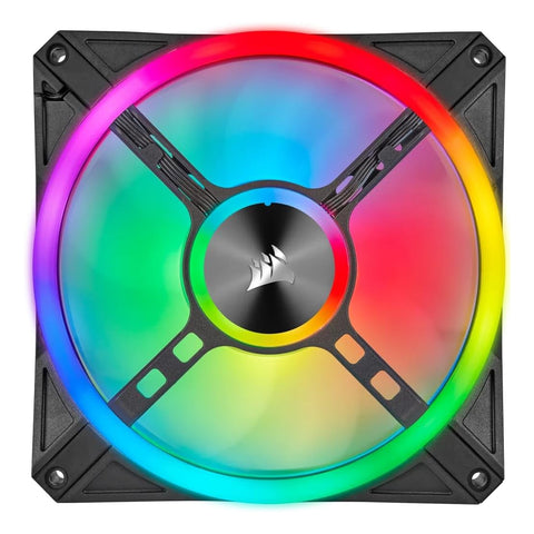 Corsair CO-9050099-WW QL Series, QL140 RGB, 140mm RGB LED Fan, Single Pack, Black