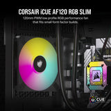 Corsair CO-9050162-WW iCUE AF120 RGB SLIM 120mm PWM Fluid Dynamic Bearing Fan — Black Single Pack