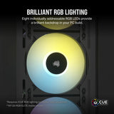 Corsair CO-9050162-WW iCUE AF120 RGB SLIM 120mm PWM Fluid Dynamic Bearing Fan — Black Single Pack