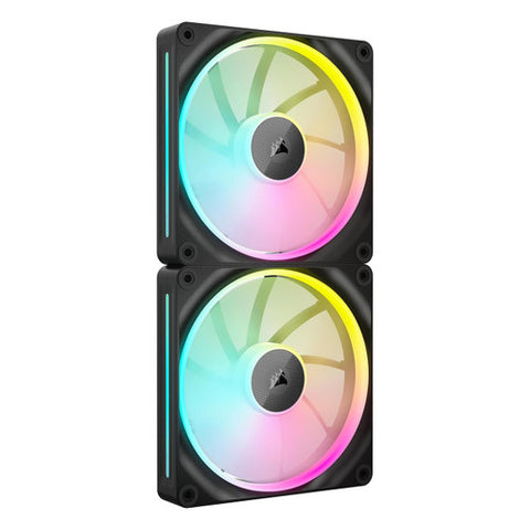 Corsair CO-9051028-WW iCUE Link LX140 RGB 140mm PWM Fan Dual Pack Includes iCUE Link System Hub -Black