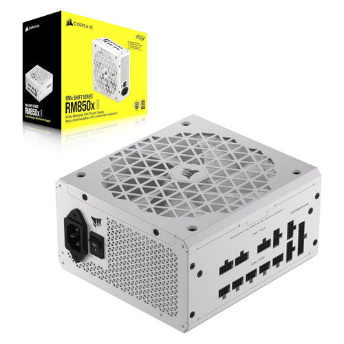Corsair CP-9020274-NA ATX M850x Shift Fully Modular ATX Power Supply, 80 Plus Gold, Zero RPM - Modular Side Interface - White