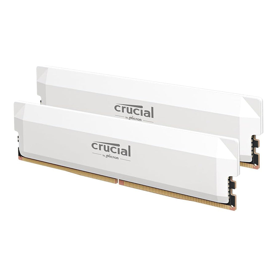 Crucial CP2K16G60C36U5W Pro 32GB DDR5 RAM Kit (2x16GB), CL36 6000MHz, Overclocking Desktop Gaming Memory, White