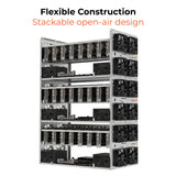 AAAwave 6-10 GPU Galvanized Steel Open Frame Mining Rig Frame Chassis for Cryptocurrency ETH RVN ERGO FLUX