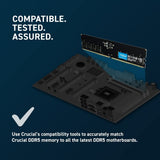 Crucial RAM 32GB Kit (2x16GB) DDR5 4800MHz CL40 Desktop Memory CT2K16G48C40U5