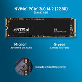 Crucial CT4000P3SSD8 P3 4TB PCIe 3.0 3D NAND NVMe M.2 SSD, up to 3500MB/s
