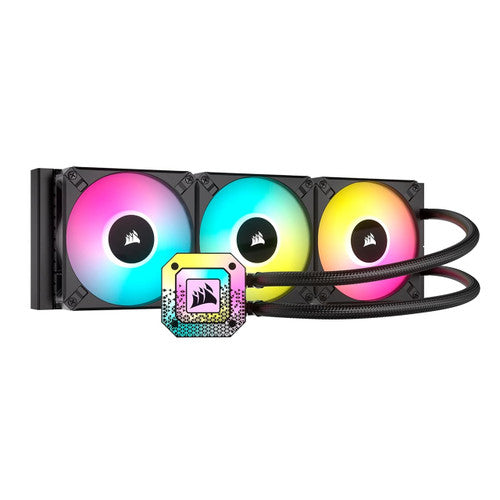 Corsair iCUE H150i CAPELLIX XT Liquid CPU Cooler RGB Elite Fans 360mm Intel LGA1700 1200 115X 2066, AMD AM5, AM4 (Black) CW-9060070-WW