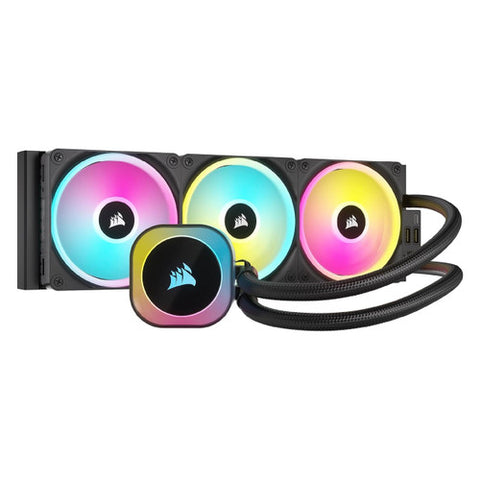 Corsair CW-9061003-WW iCUE Link H150i RGB Liquid CPU Cooler 360mm AIO QX120 RGB Fans Fits Intel LGA 1700, AMD AM5-Black