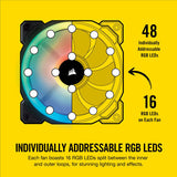 Refurbished Corsair LL Series LL120 RGB 120mm Dual Light Loop LED PWM fan 3 Pack (Black) CO-9050072-WW/RF