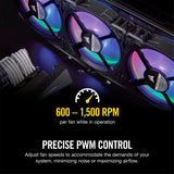 Refurbished Corsair LL Series LL120 RGB 120mm Dual Light Loop LED PWM fan 3 Pack (Black) CO-9050072-WW/RF
