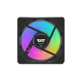 darkFlash G24, Single 120mm Magnetic ARGB PWM Case Fans, FDB Bearing, Magnetic Splice Design, Up to 2000RPM (No Cables Included) - Black