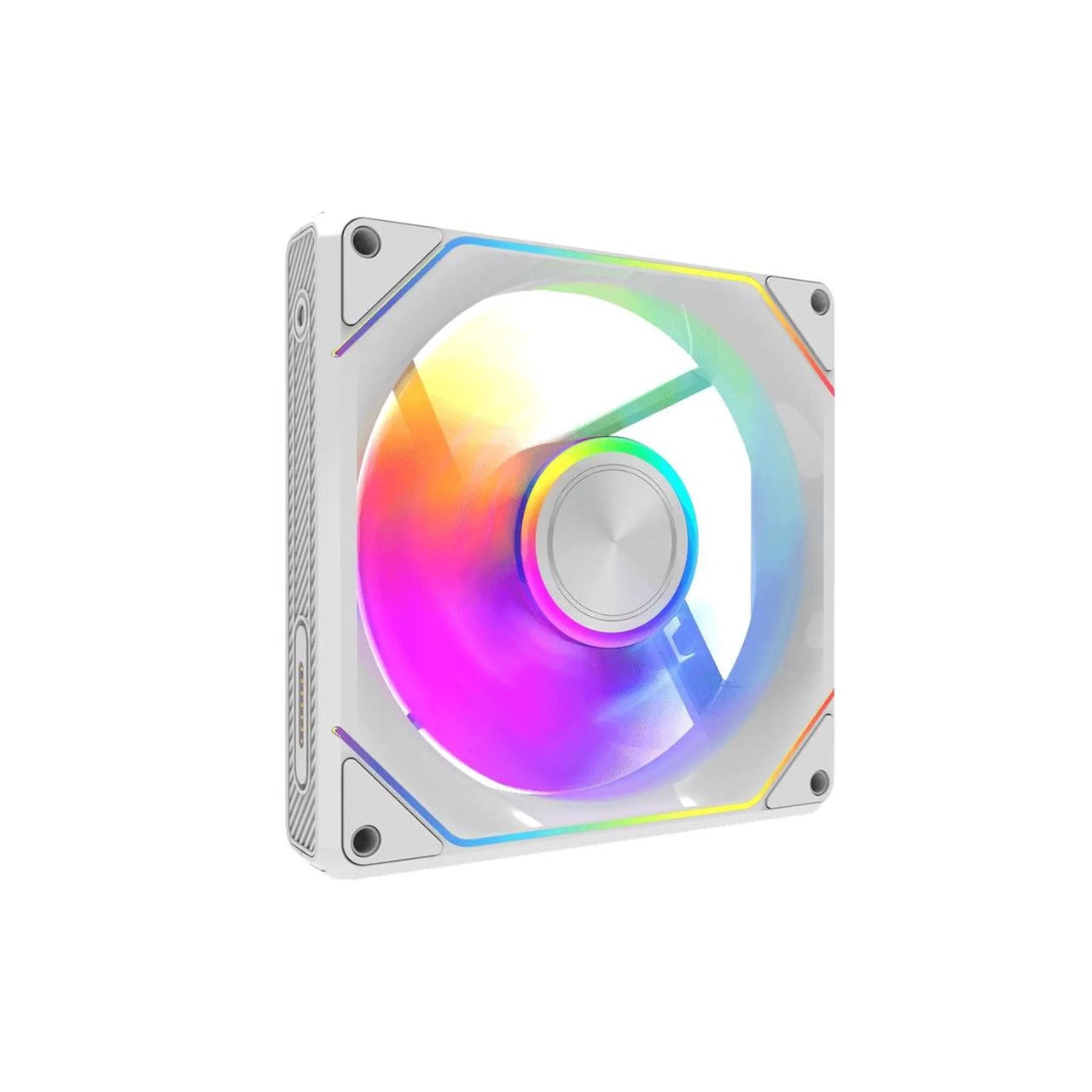 darkFlash G24, Single 120mm Magnetic ARGB PWM Case Fans, FDB Bearing, Magnetic Splice Design, Up to 2000RPM (No Cables Included) - White