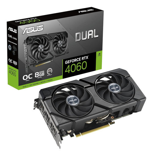ASUS DUAL-RTX4060-O8G-EVO Dual GeForce RTX 4060 EVO OC Edition 8GB GDDR6 Graphic Card