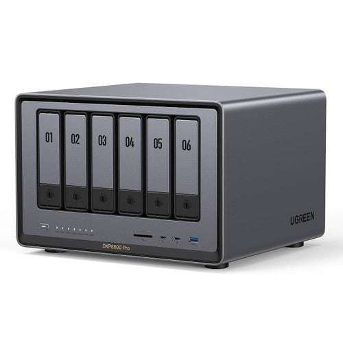 UGREEN NASync DXP6800 Pro, 6-Bay Thunderbolt NAS with Intel 10-Core i5 CPU 2*10GbE, 8K HDMI, 2*TBT4 ,SD Slot (Diskless)