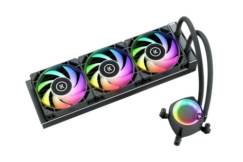 EKWB Nucleus AIO CR360 Lux D-RGB Liquid CPU Cooler with 120mm EK FPT Fans, Compatible with Intel & AMD LUX-360