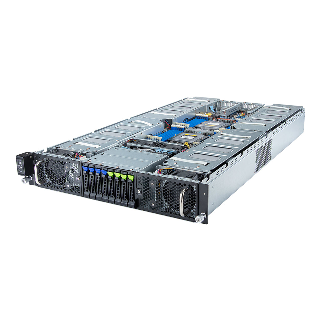 Gigabyte 2U HPC/AI Server - AMD EPYC 9004, Dual CPU, 4x PCIe Gen5 GPUs (with PCIe switches) G293-Z41 Rev. AAP1