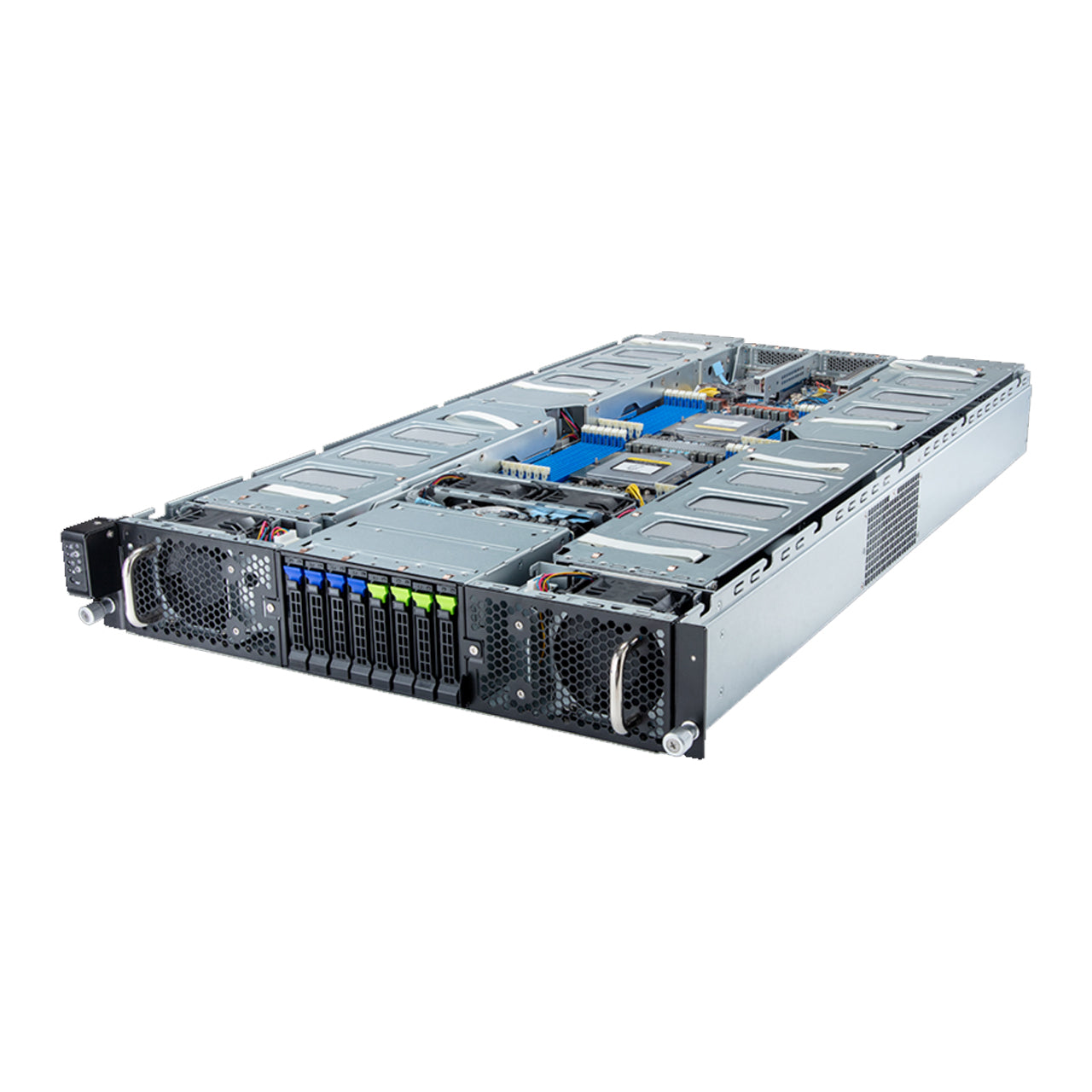 Gigabyte 2U HPC/AI Server - AMD EPYC 9004, Dual CPU, 8x PCIe Gen5 GPUs (with PCIe switches) G293-Z42 Rev. AAP1