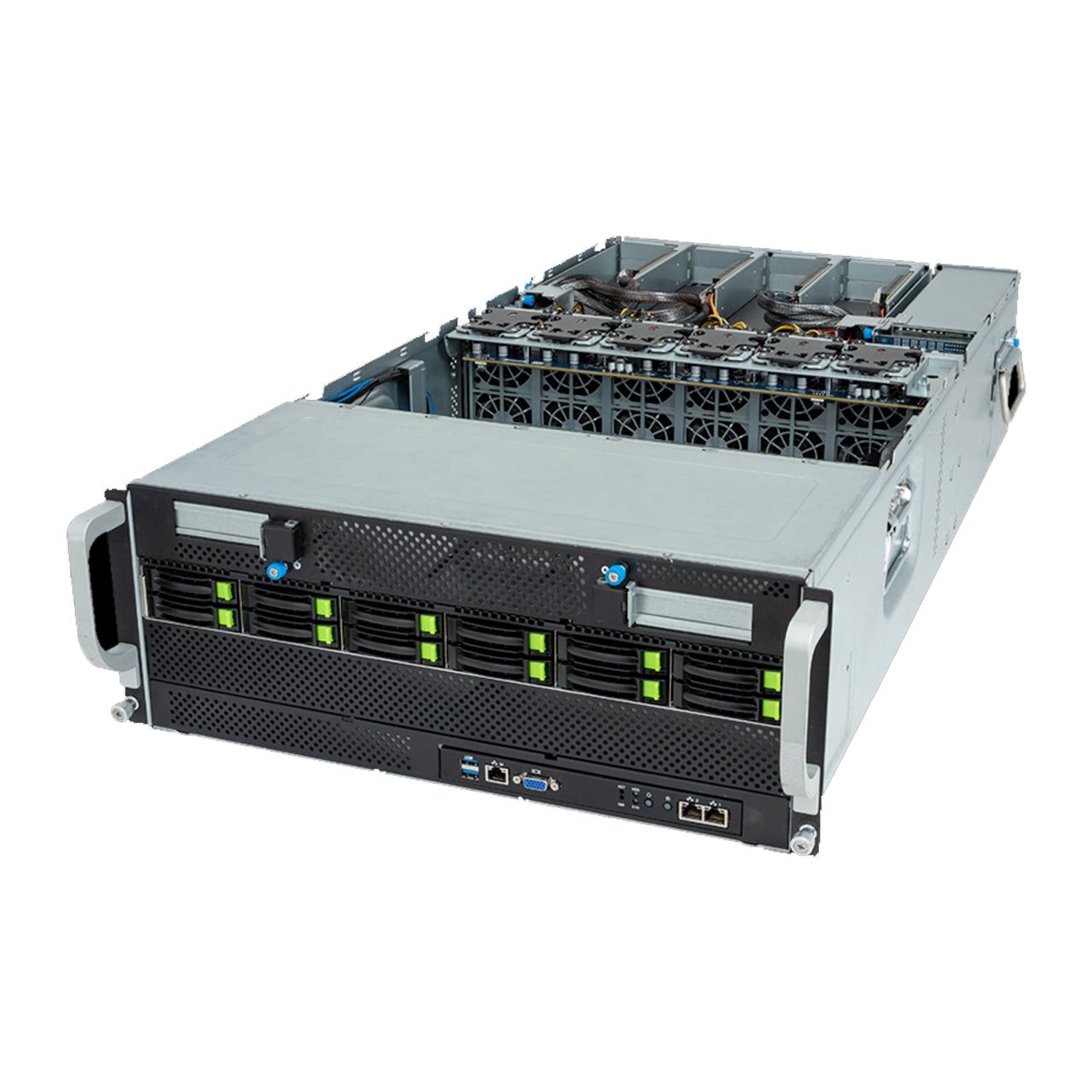 Gigabyte NVIDIA-Certified 4U HPC/AI Server - AMD EPYC 9004, Dual CPU, 8x PCIe Gen5 GPUs (with PCIe switches) G493-ZB3 Rev. AAP1