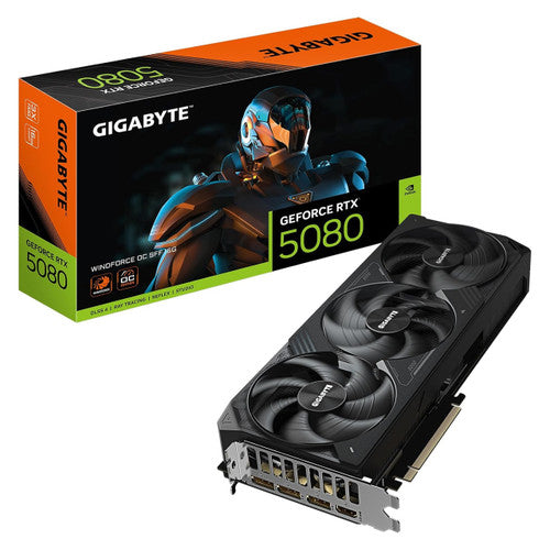 Gigabyte GV-N5080WF3OC-16GD GeForce RTX 5080 WINDFORCE OC SFF 16G 16GB 256-bit GDDR7 Graphics Card