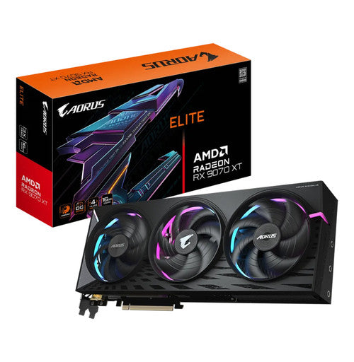 Gigabyte GV-R9070XTAORUS E-16GD AORUS Radeon RX 9070 XT Elite 16G Graphics Card