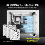 Corsair H150i Liquid CPU Cooler 360mm AIO RGB Elite PWM Fans Intel LGA 1700, 1200, 2066, AMD, AM5, AM4 (White) CW-9060079-WW