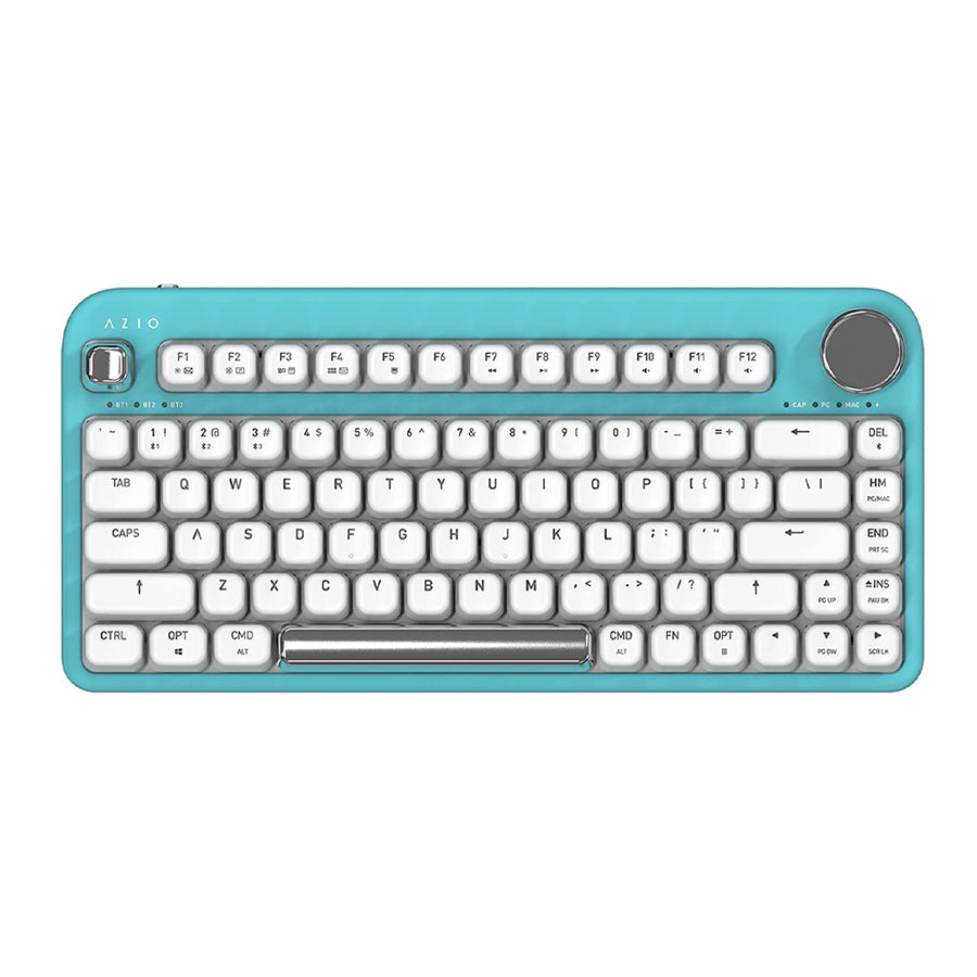 AZIO IK409 IZO Wireless Mechanical Keyboard with Red Switches in Mint Daisy