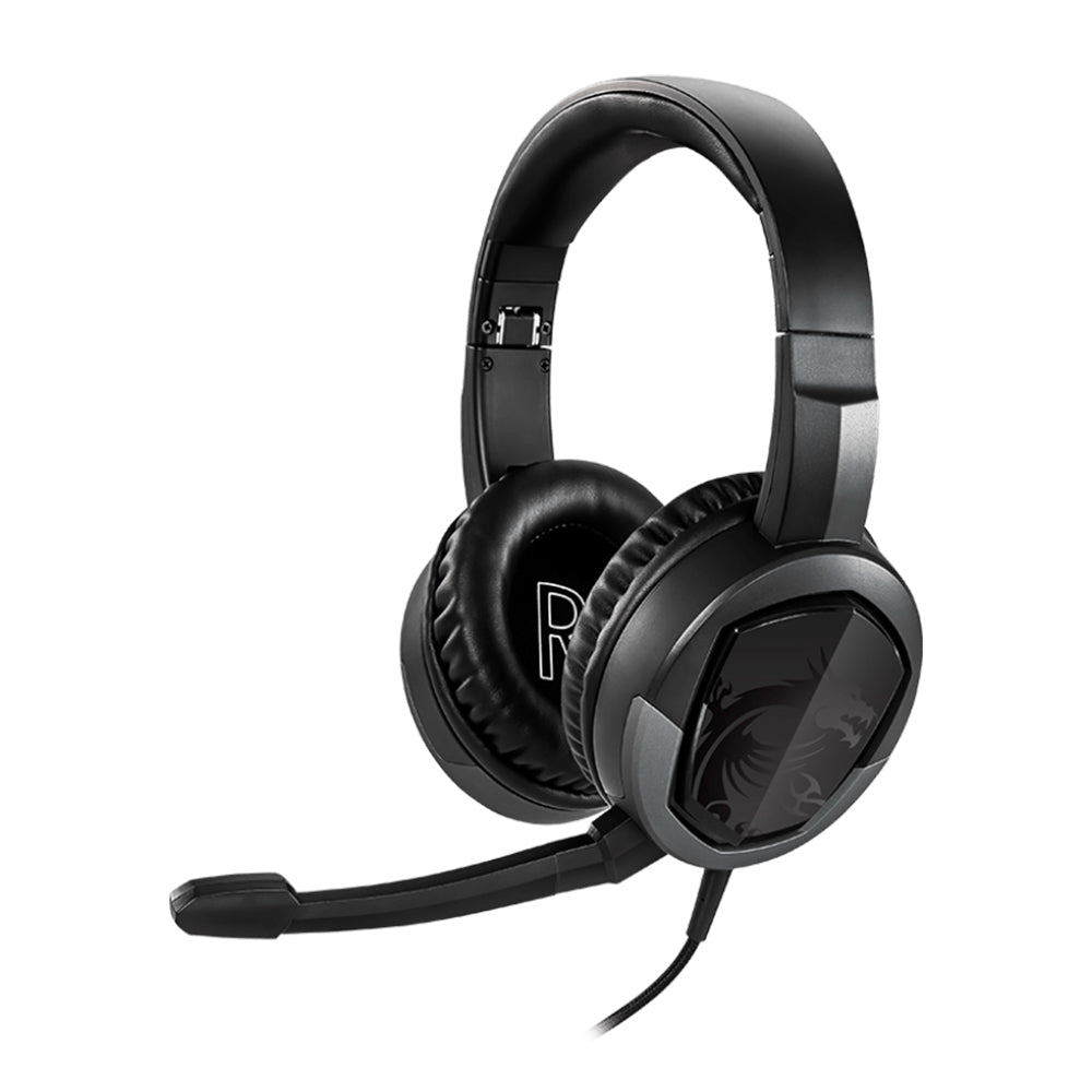 MSI IMMERSE GH30 V2 Gaming Detachable Microphone Lightweight and Foldable Headband Design Gaming Headphone