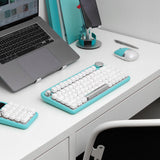 AZIO IK409 IZO Wireless Mechanical Keyboard with Red Switches in Mint Daisy