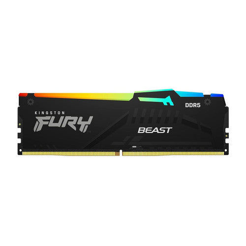 Kingston KF556C36BBEA-16 Fury Beast RGB 16GB 5600MT/s DDR5 CL36 Desktop Memory Single Module Infrared Sync AMD Expo