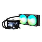 TRYX Panorama 240 Muti-Compatible ARGB AMOLED L-Shaped 3D Anamorphic Display Custom AIO Cooler (Black) L-P240A-AS2M-G0K