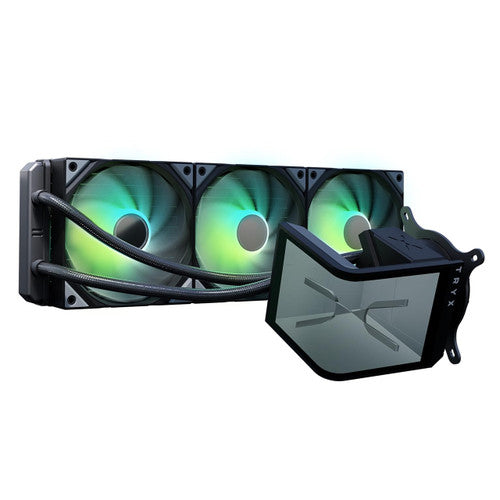 TRYX SE 360 ARGB 360mm AIO Rotatable MOLED Curved Screen 3D Cooler Asetek Adela (Black) L-P360L-AM3M-G0K