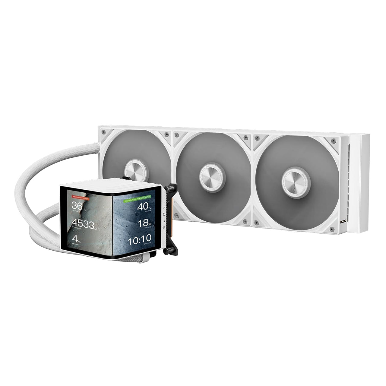 TRYX L-P360N-DS3M-G1W Panorama 360 6.5'' AMOLED Curved Screen 3D AIO Cooler (White)