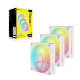 Corsair CO-9051030-WW iCUE Link LX120 RGB 120mm PWM Fans Triple Pack Includes iCUE Link System Hub -White