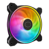 Cooler Master MasterFan MF120 Halo²Fan, Duo-Ring ARGB Gen2 LED 120mm Hybrid Frame Case fan, Liquid-Black MFL-B2DN-21NP2-R2