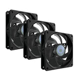 Cooler Master MFX-B2NN-18NPK-R1 SickleFlow 120 V2 All-Black Frame Fan 120mm PWM for Computer Case & Liquid Radiator (Pack of 3)