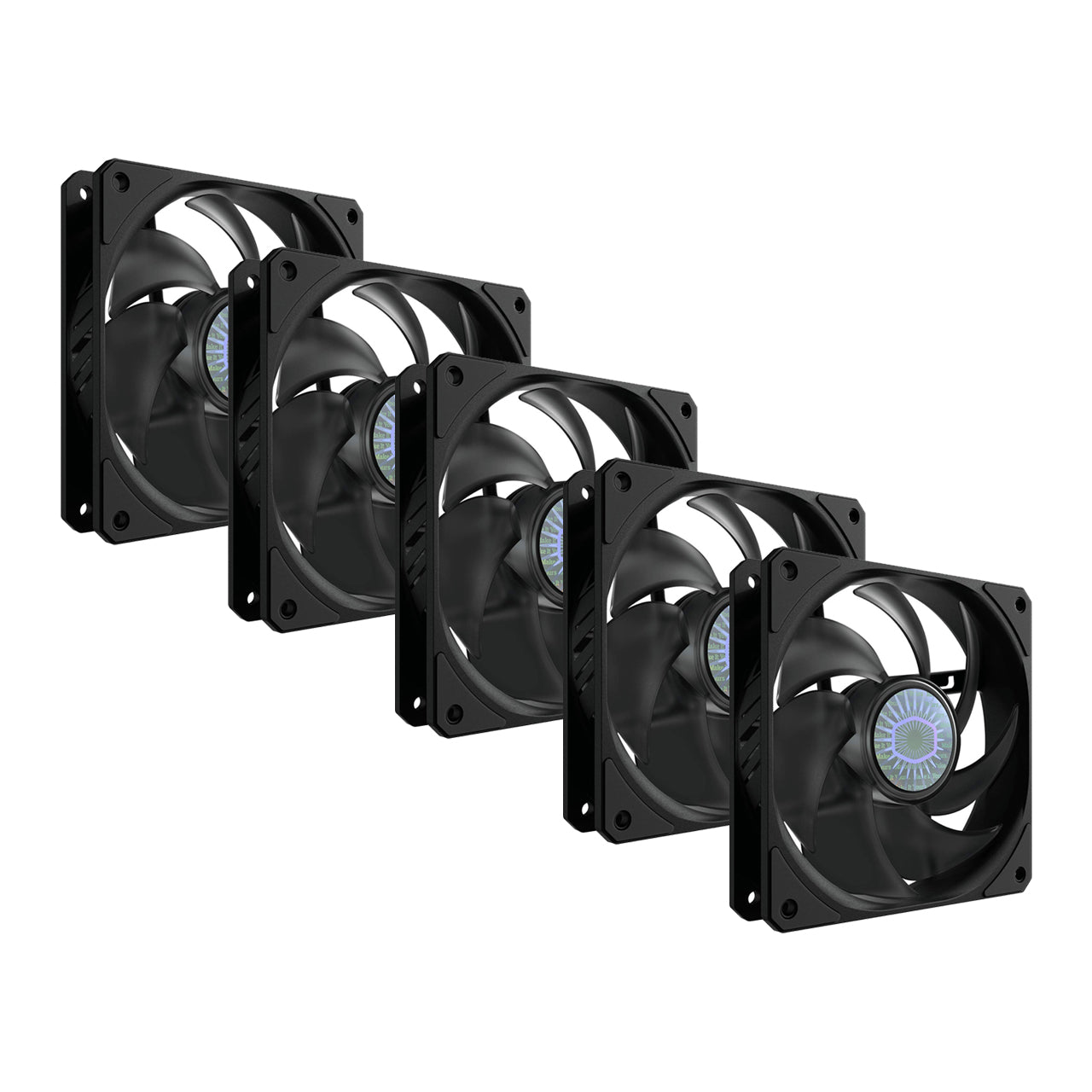 Cooler Master MFX-B2NN-18NPK-R1 SickleFlow 120 V2 All-Black Frame Fan 120mm PWM for Computer Case & Liquid Radiator (Pack of 5)